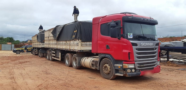 PRF prende oito pessoas e apreende madeira que daria para cobrir 130 casas