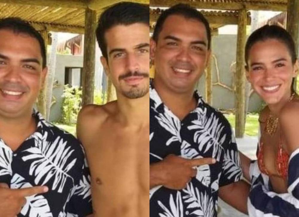 Enzo Celulari e Bruna Marquezine foram tietados por um fã (Foto: Reprodução/Instagram)