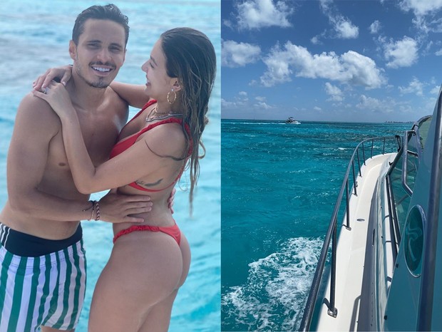 Bruna Santana e Raphael Veiga curtem Cancún, no México (Foto: Reprodução/Instagram)