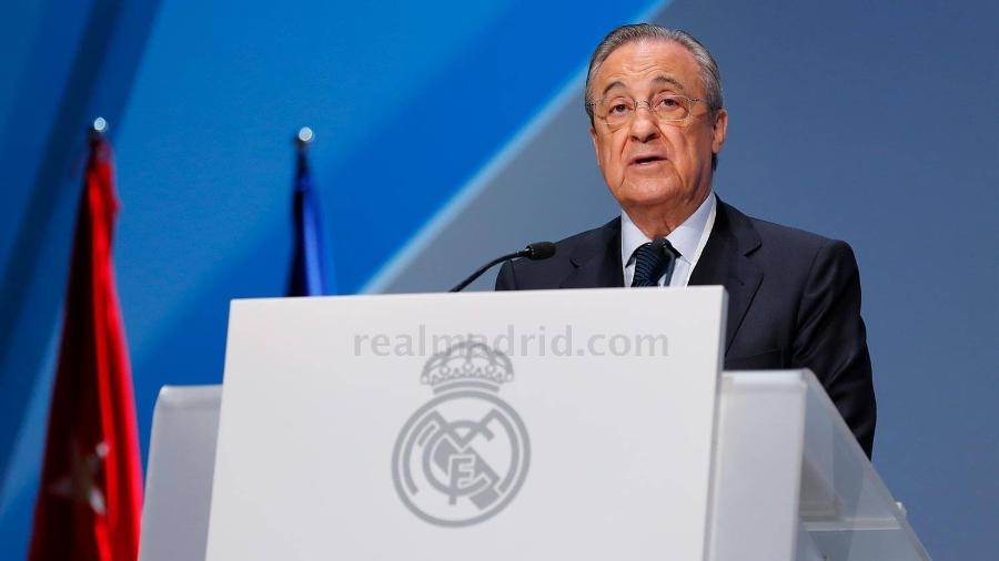 Presidente do Real, Florentino Pérez também preside a Superliga - Imagem: Divulgação/Real Madrid