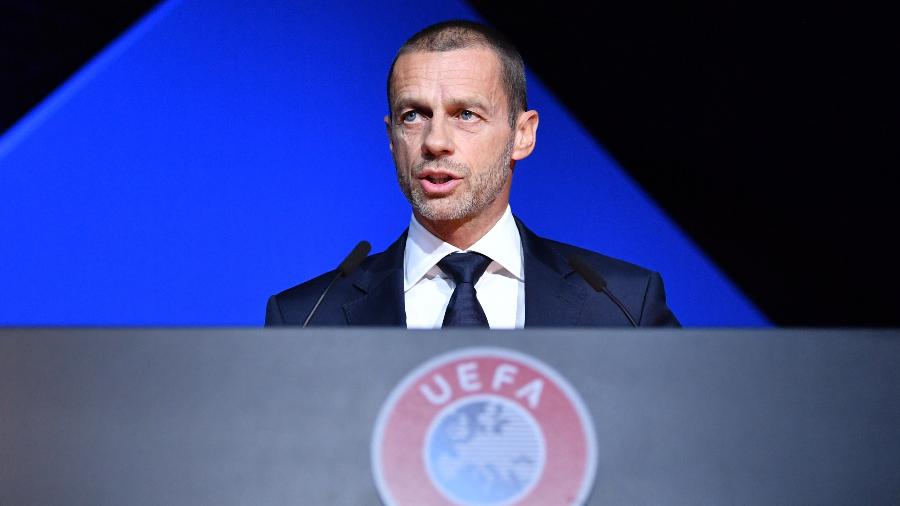 Aleksander Ceferin, presidente da Uefa, já havia citado chance de sanções nos últimos dias - Imagem: Harold Cunningham - UEFA/UEFA via Getty Images