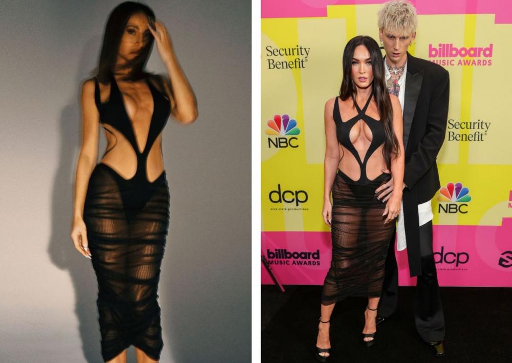 Sabrina Sato e Meghan Fox usaram o mesmo look (Foto: Reprodução/Instagram e Getty Images)