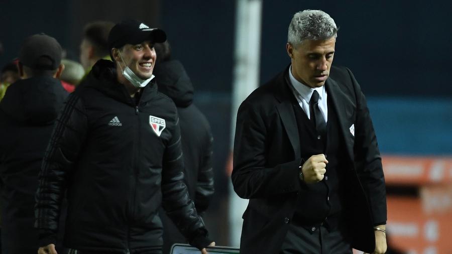 Hernán Crespo comemora gol do São Paulo contra o Racing | Imagem: Staff Images / CONMEBOL