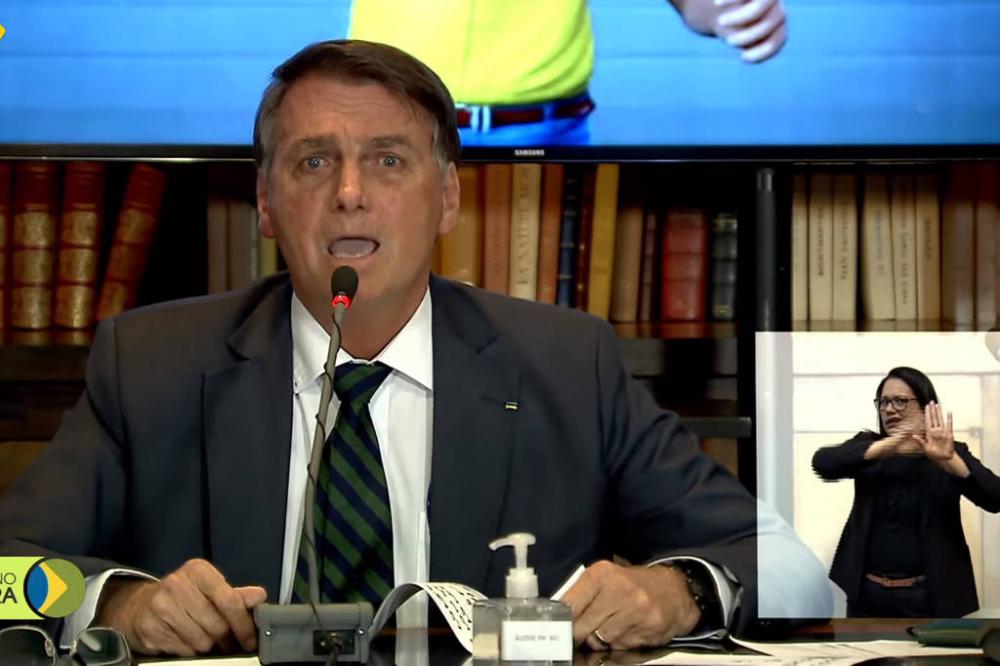 O presidente Jair Bolsonaro, durante live - Reprodução / TVbrasil no youtube )