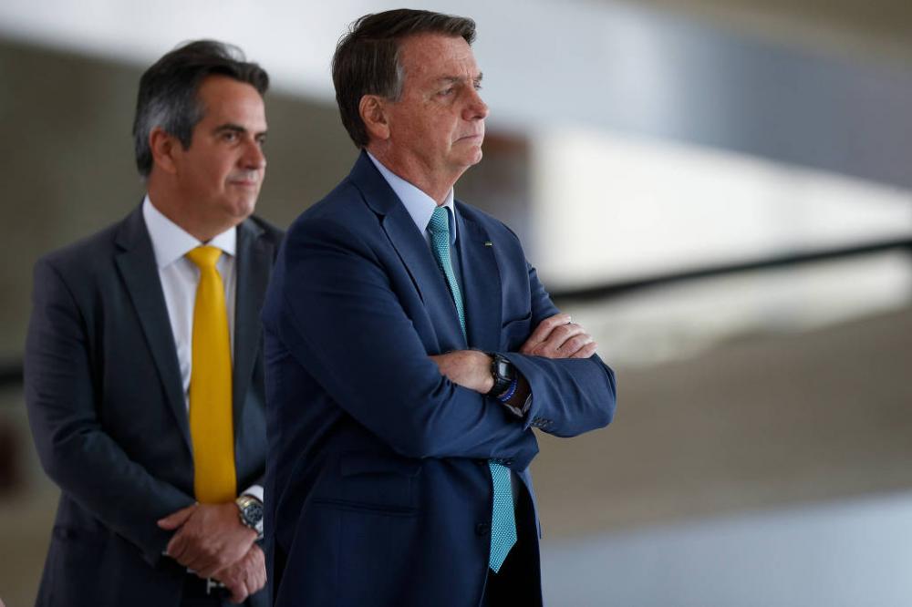 O ministro-chefe da Casa Civil, Ciro Nogueira, e o presidente Jair Bolsonaro no Palácio do Planalto - Pedro Ladeira/Folhapress