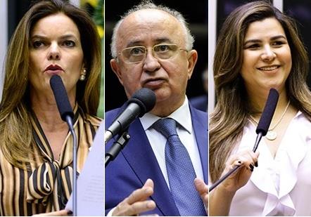 Os deputados Iracema, Júlio César e Marina