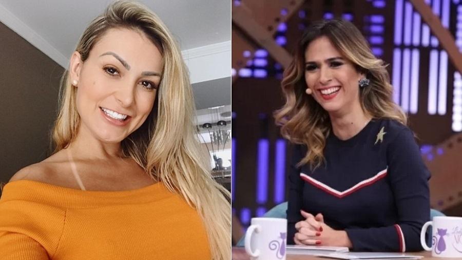 Andressa Urach fica triste ao ser desconvidada de programa de Tata Werneck | Imagem: Urach (Divulgação/Instagram) e Tata (Divulgação/Multishow)