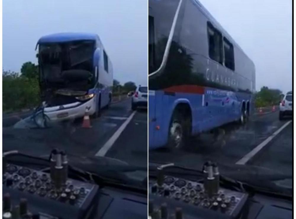 Ônibus da Guanabara se envolve em acidente e deixa feridos
