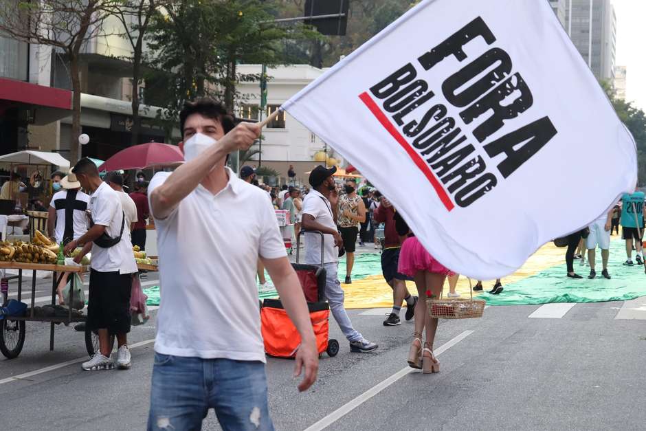 Protesto contra o presidente Jair Bolsonaro na Avenida Paulista | Foto: Priscila Nolasco / Futura Press