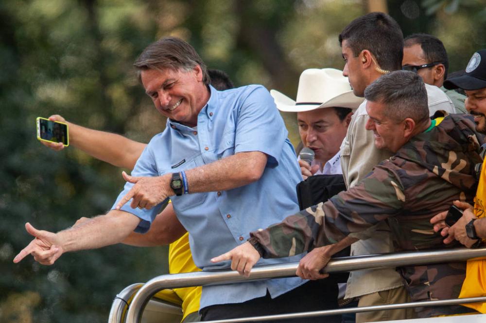 Bolsonaro durante o protesto do 7 de Setembro na avenida Paulista, em São Paulo - Danilo Verpa - 7.set.2021/Folhapress