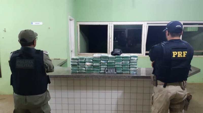 PRF e PM apreendem cocaína avaliada em 1,3 milhão de dólares