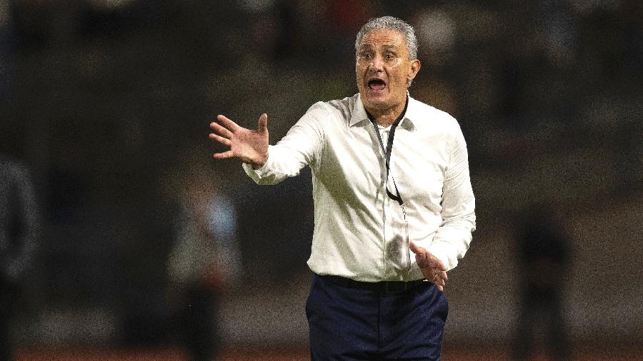 Tite, técnico da seleção brasileira, durante jogo contra a Venezuela | Imagem: Lucas Figueiredo/CBF