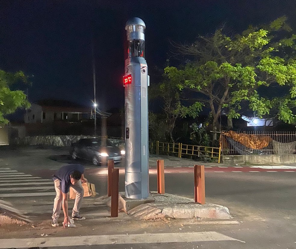 Aparelho de reconhecimento facial é instalado para testes no Centro de Teresina