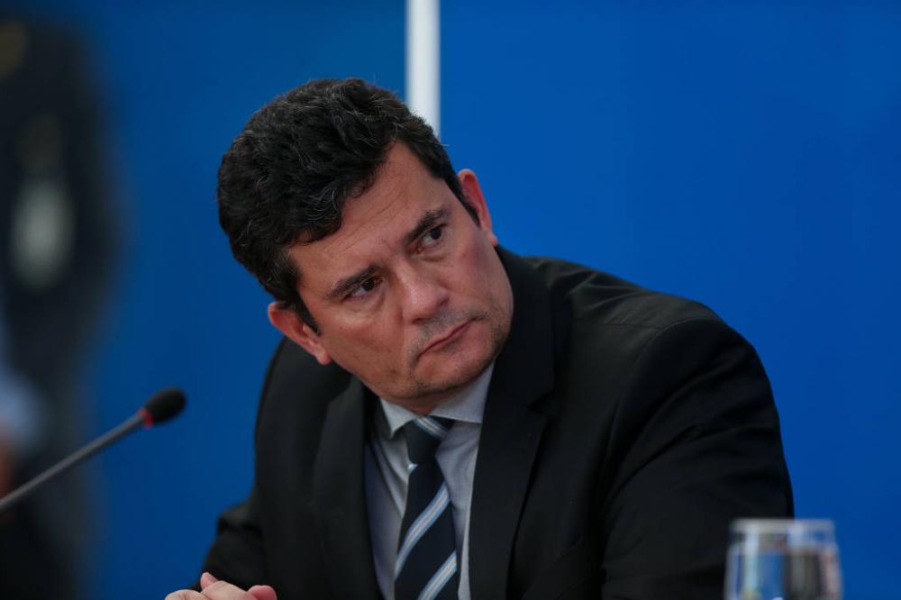 Sergio Moro durante entrevista coletiva no Planalto, em 2020 - Pedro Ladeira-31.mar.20/Folhapress