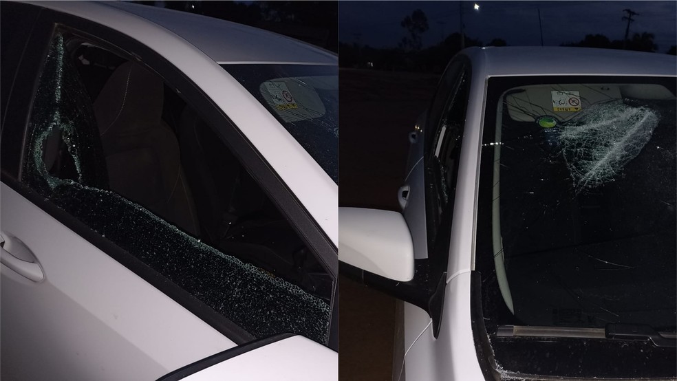 Segundo testemunhas, vereador também teria quebrado vidros de carro com um facão — Foto: Divulgação/PM-PI