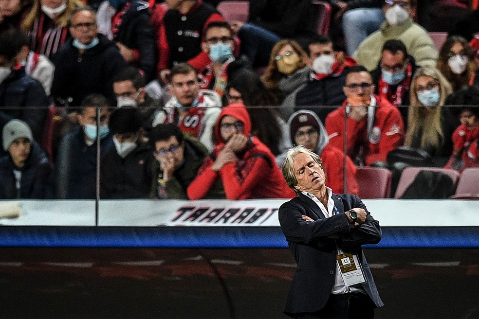 Jorge Jesus Benfica x Dínamo de Kiev — Foto: Patrícia de Melo Moreira/AFP