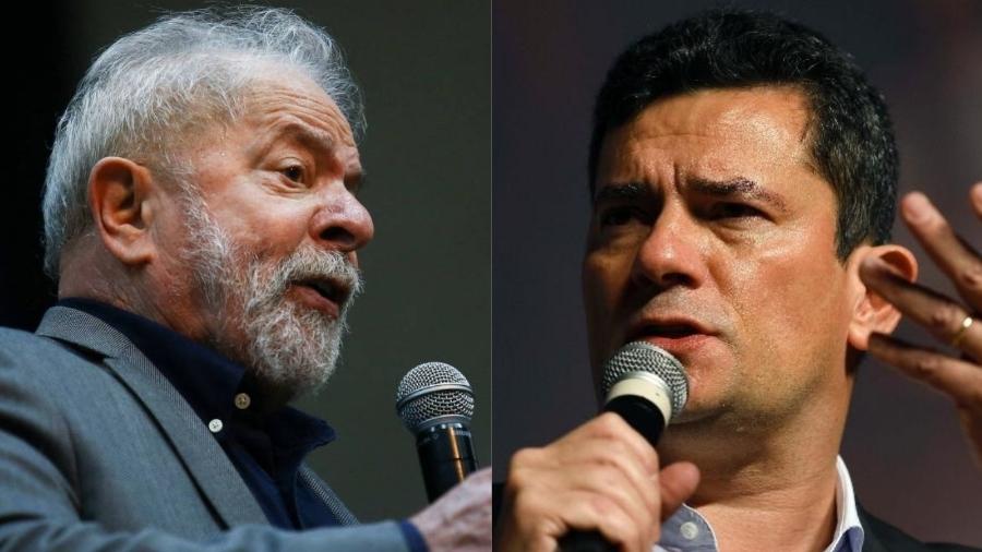 O ex-presidente Lula e o ex-ministro Sergio Moro | Imagem: Carla Carniel/Reuters e Rodolfo Buhrer/Fotoarena/Estadão Conteúdo