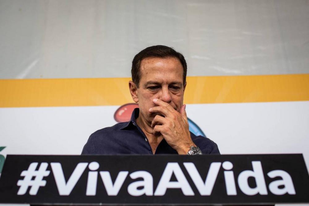 O governador João Doria durante evento de vacinação no domingo passado (27), em SP - Bruno Santos - 27.mar.2022/Folhapress
