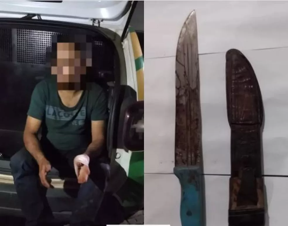 Homem é preso suspeito de agredir outro após acidente no Piauí — Foto: Divulgação/PM-PI