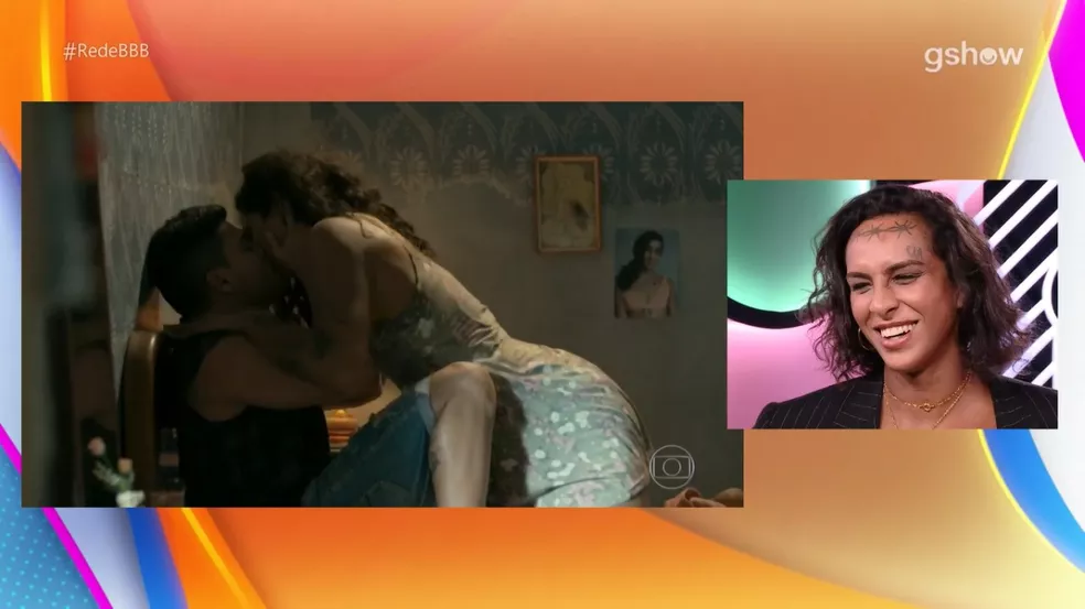 No Fora da Casa, Linn da Quebrada comenta beijo em Arthur Aguiar em cena de 'Segunda Chamada' 'A gente estava muito diferente' — Foto: Gshow
