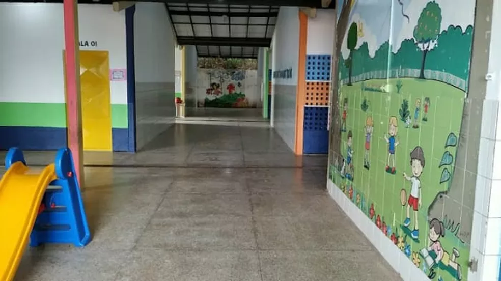 Creche na Zona Sul de Teresina não retoma aulas presenciais por problemas estruturais e falta de bebedouro — Foto: Reprodução/Leandro de Lima