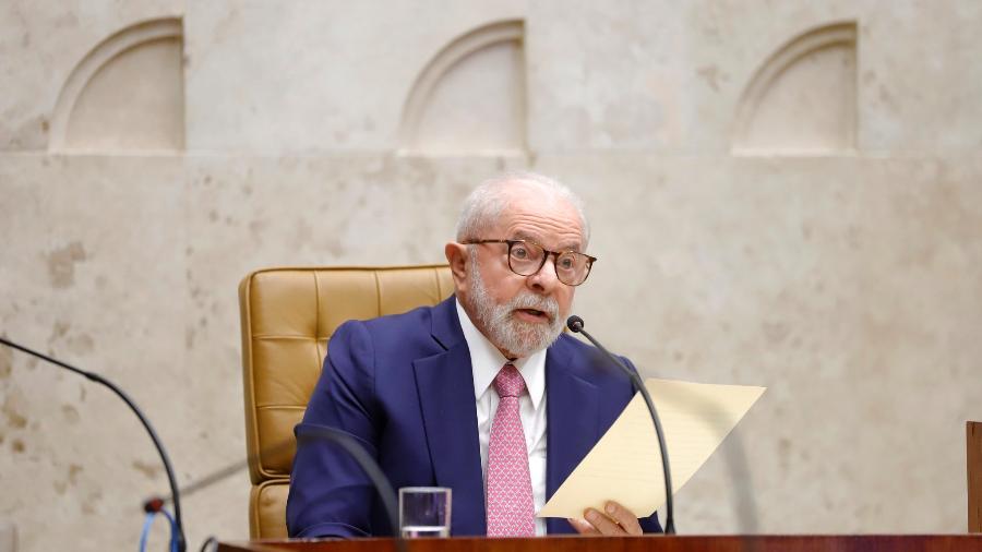 Lula em discurso na reabertura dos trabalhos do STF, em 1º de fevereiro | Imagem: Rosinei Coutinho/SCO/STF