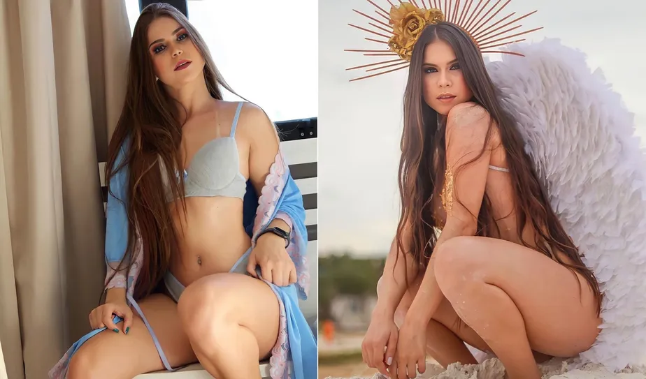 A modelo e estudante Maizy Magalhães - Foto: reprodução/ instagram e leo cordeiro