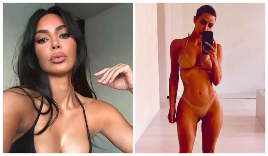 Kim Kardashian foi alvo de piadas por causa de falhas no uso de Photoshop em registro de biquíni Instagram